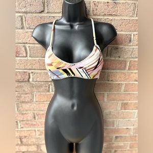 This multi-color Victoria Secret bikini top. In size small